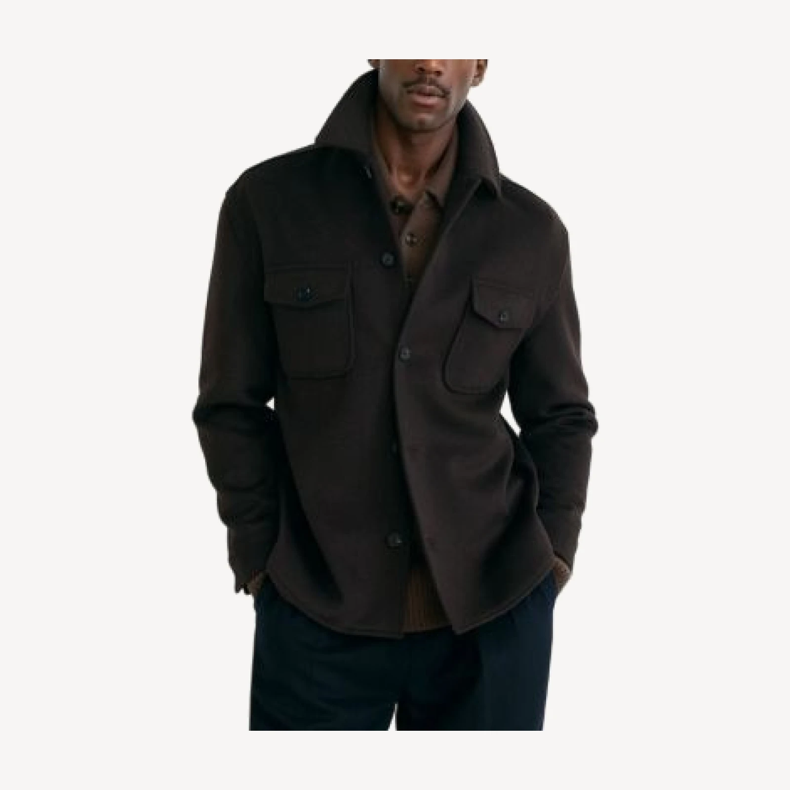 Reiss Liam Twin Pocket Brushed Overshirt