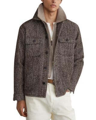Reiss Clifton Brushed Twill Pocket Overshirt