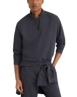 Reiss Eytan Stretch Twill Half Zip Sweatshirt
