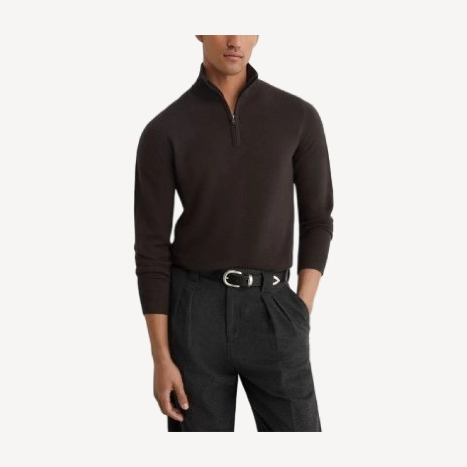 Reiss Royal Cashmere Stand Collar Half Zip Sweater