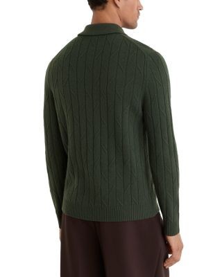 Reiss Bartstow Wool Half Zip Diagonal Stitch Sweater