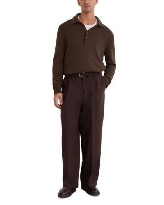 Reiss Wool & Cashmere Button Polo Shirt