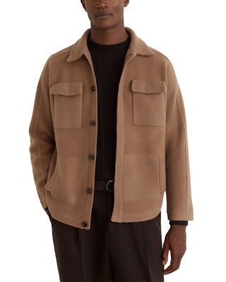 Reiss Lockwood Wool Concealed Placket Overshirt
