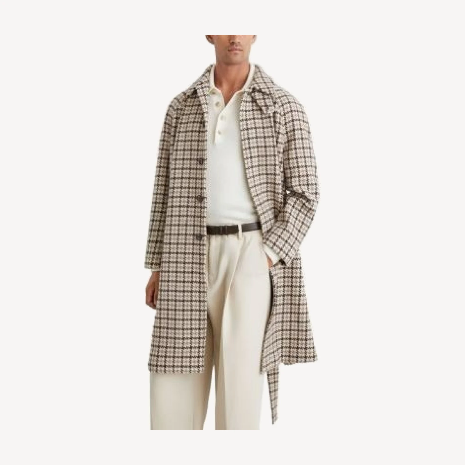 Reiss Christem Raglan Dogtooth Wool Jacket