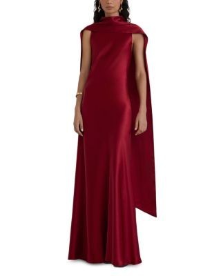 Reiss Satin Cape Maxi Dress