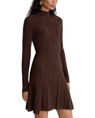 Reiss Tilly Cable Knit Flippy Dress
