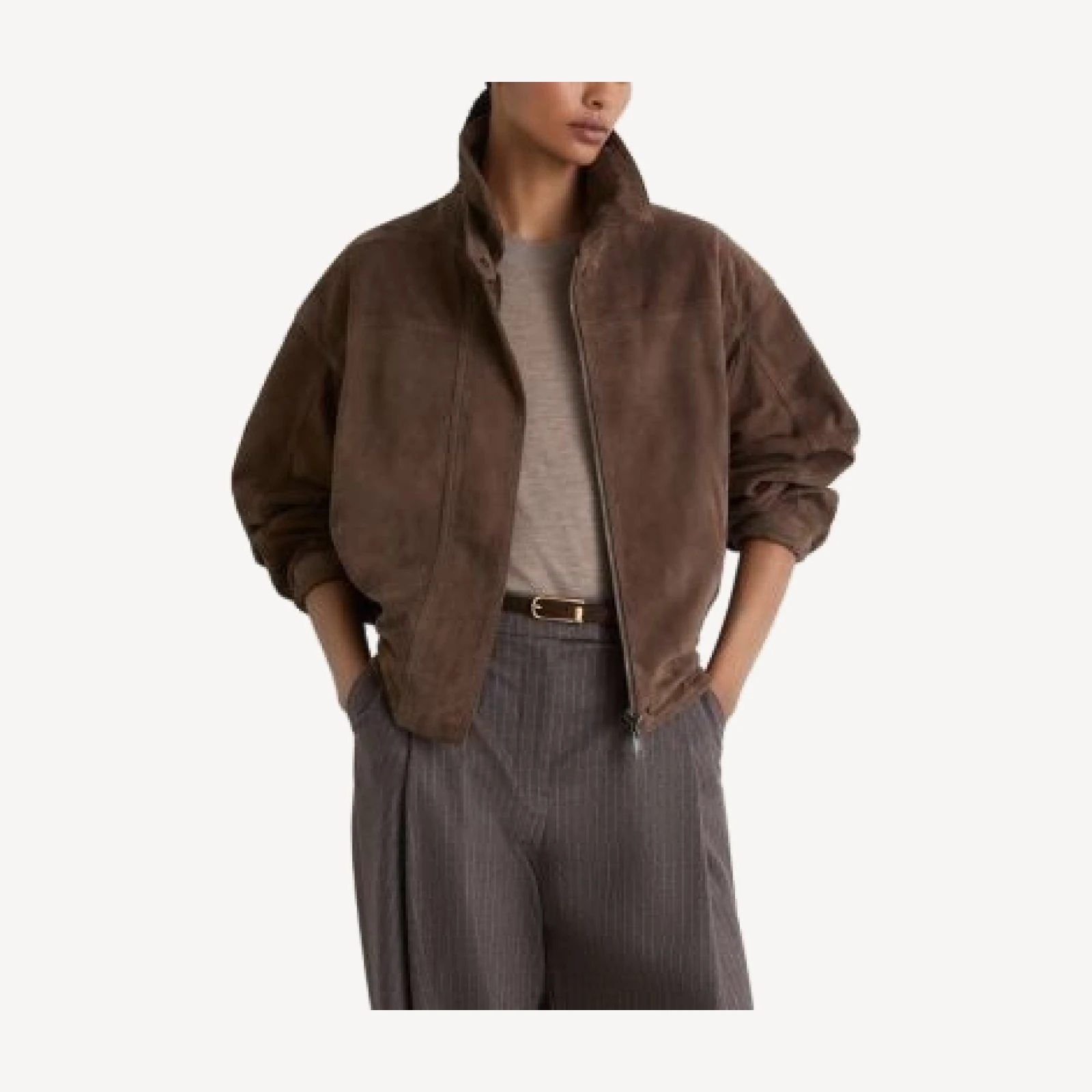 Reiss Cooper Suede Relaxed Jacket