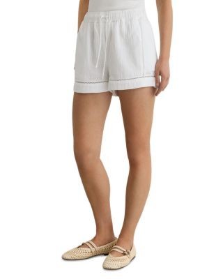 Reiss Rue Cotton Gauze Drawstring Shorts