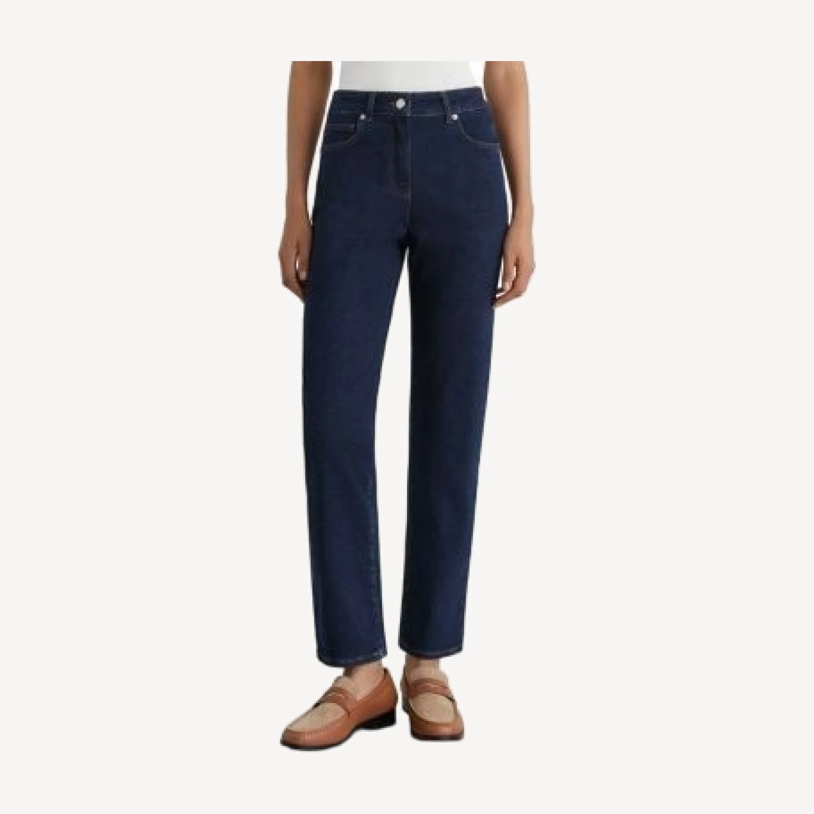 Reiss Mid Rise Slim Leg Jeans in Dark Blue