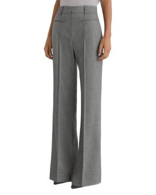 Reiss Rosaria Pleated Flare Pants