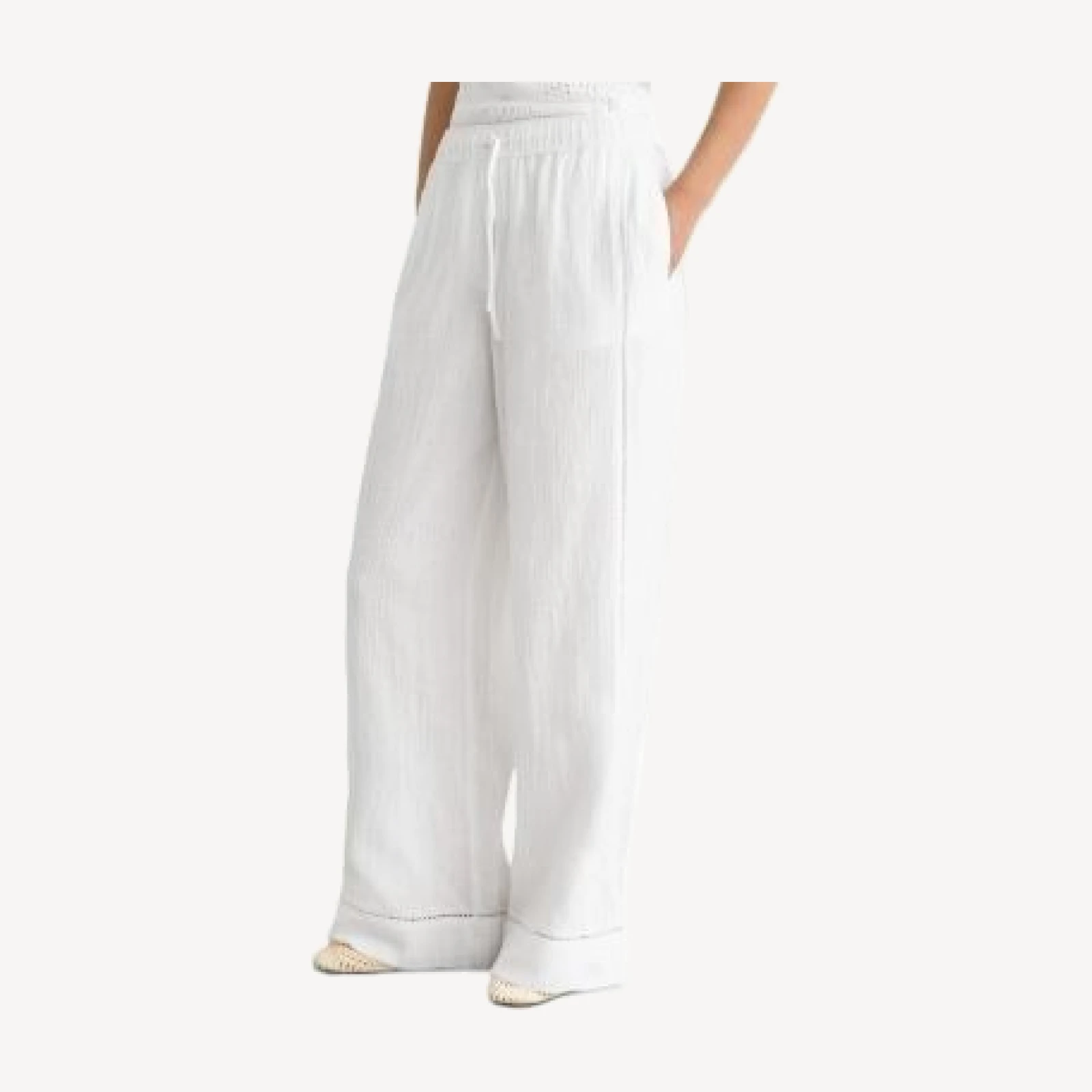 Reiss Rue Cotton Wide Leg Pants