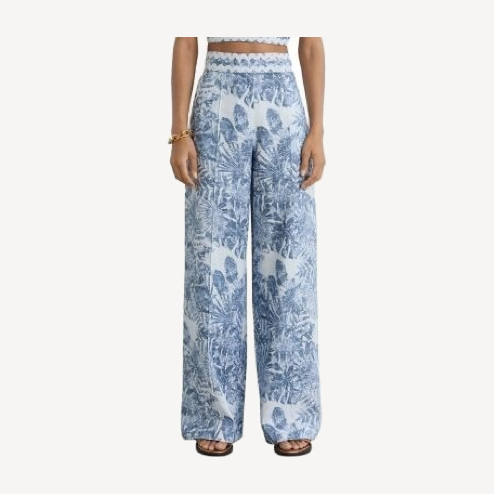 Reiss Petite Mila Printed Linen Pants