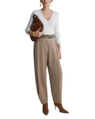 Reiss Evangeline V Neck Silk Blend Top