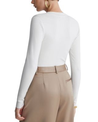Reiss Evangeline V Neck Silk Blend Top