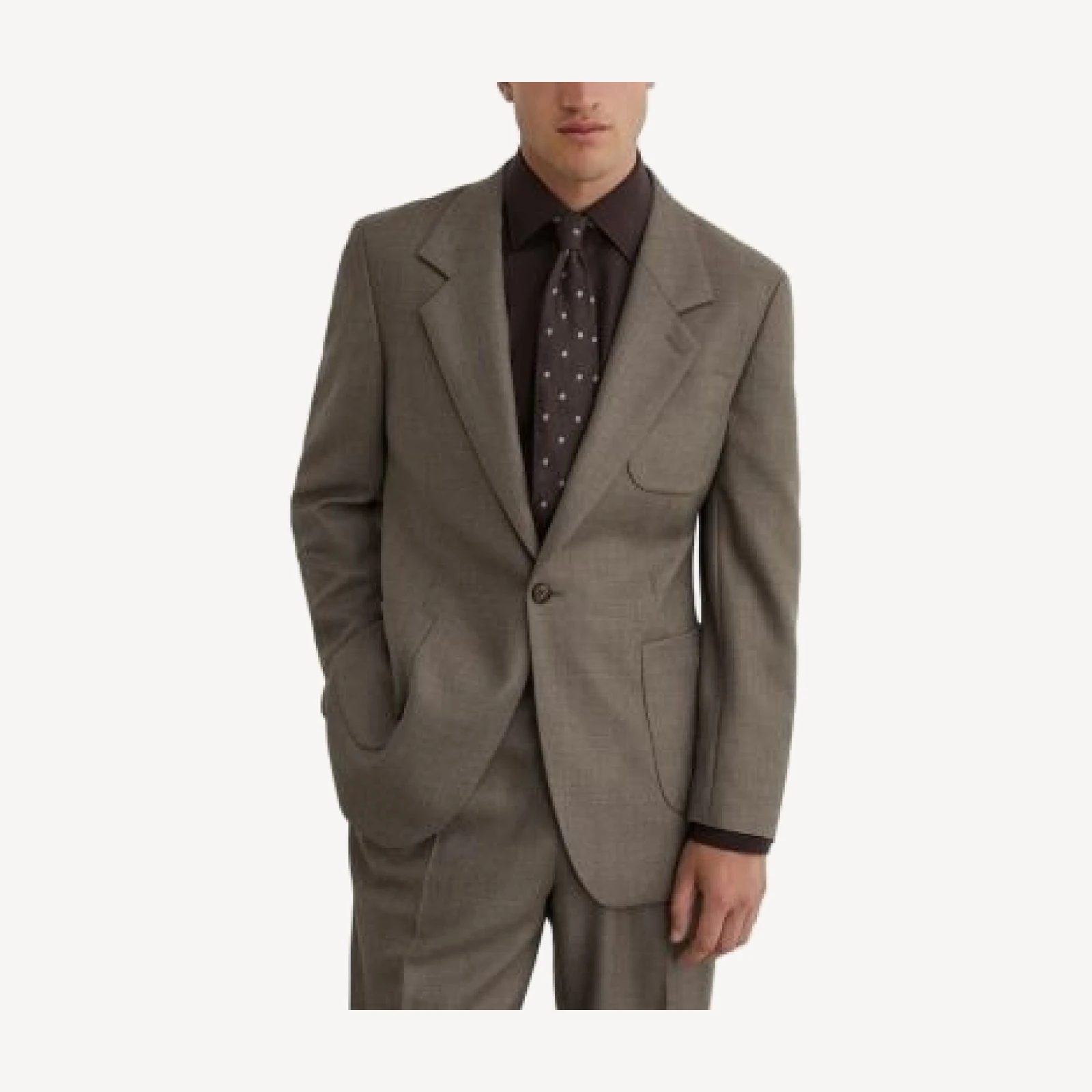 Reiss Terrain Wool Blend Relaxed Fit Twill Blazer