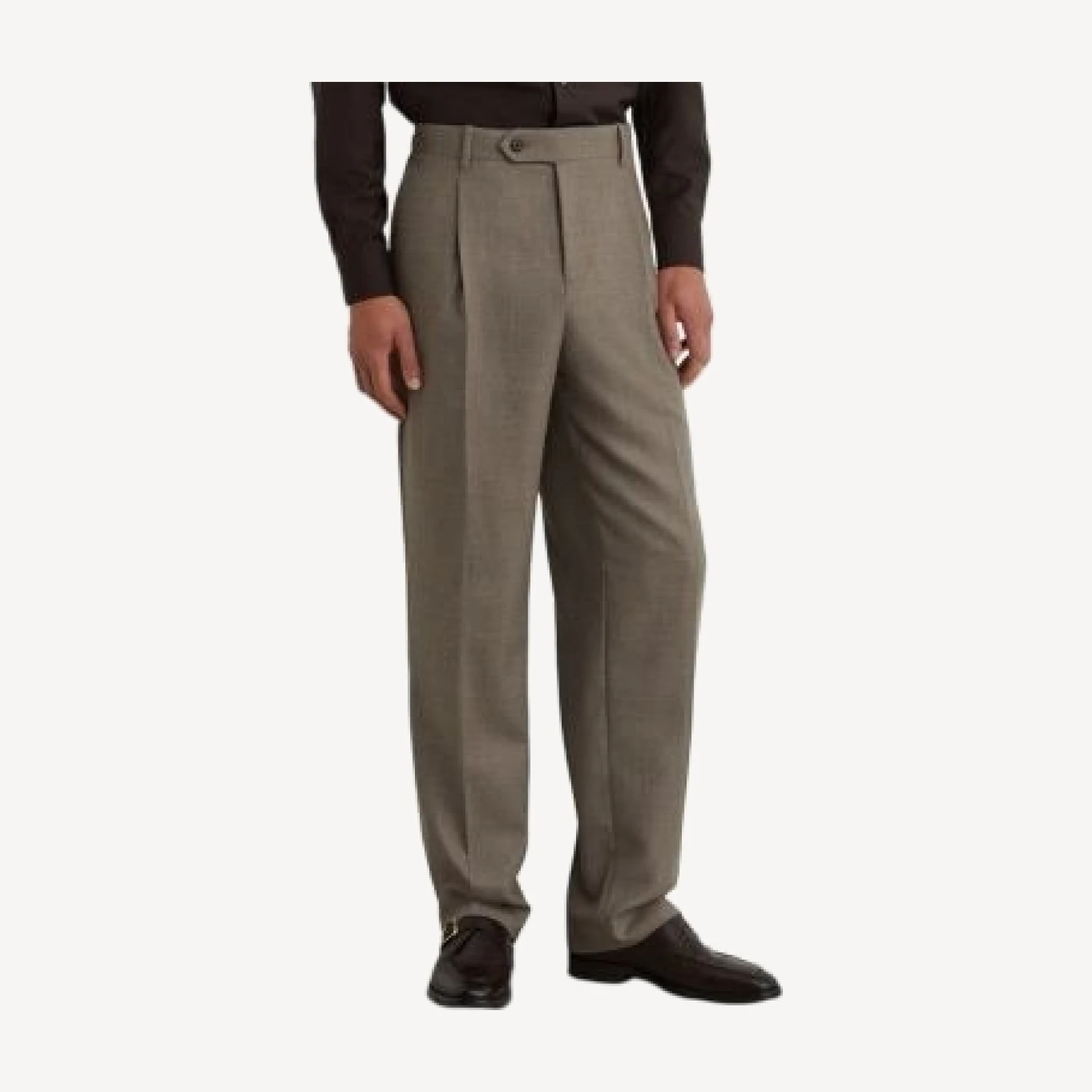 Reiss Terrain Wool Blend Relaxed Fit Suit Trousers
