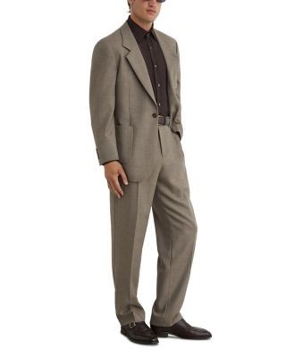 Reiss Terrain Wool Blend Relaxed Fit Suit Trousers