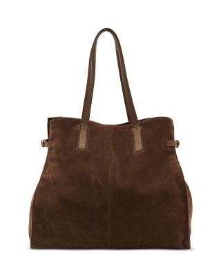 Reiss Indigo Oversized Suede Tote