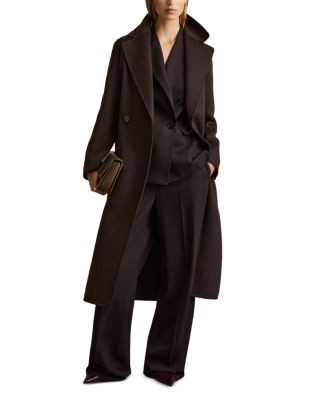 Reiss Lucia Long Double Breasted Coat