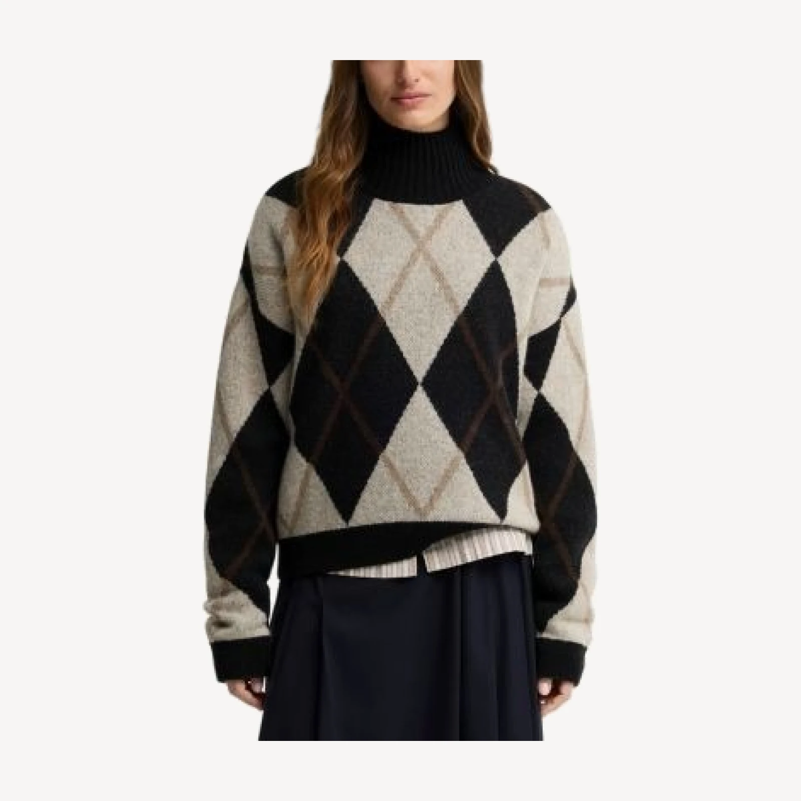 Barbour Marlow Argyle Turtleneck Sweater