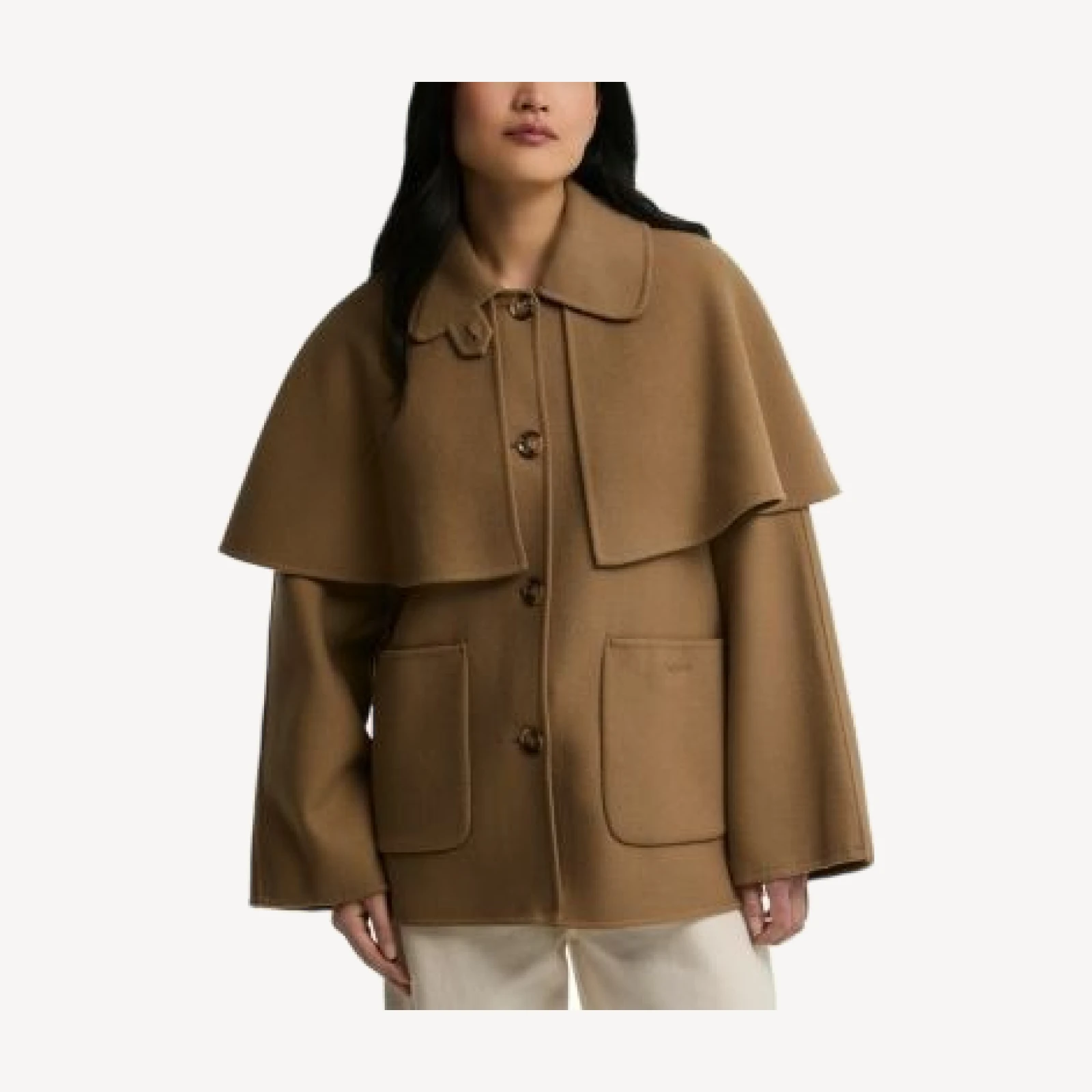 Barbour Aggy Wool Blend Cape Coat