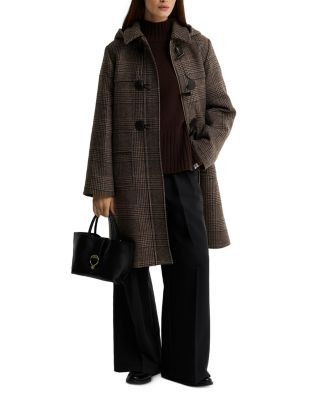 Barbour Melody Check Wool Duffle Coat