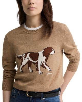 Barbour Fareham Cotton & Cashmere Dog Graphic Sweatshirt