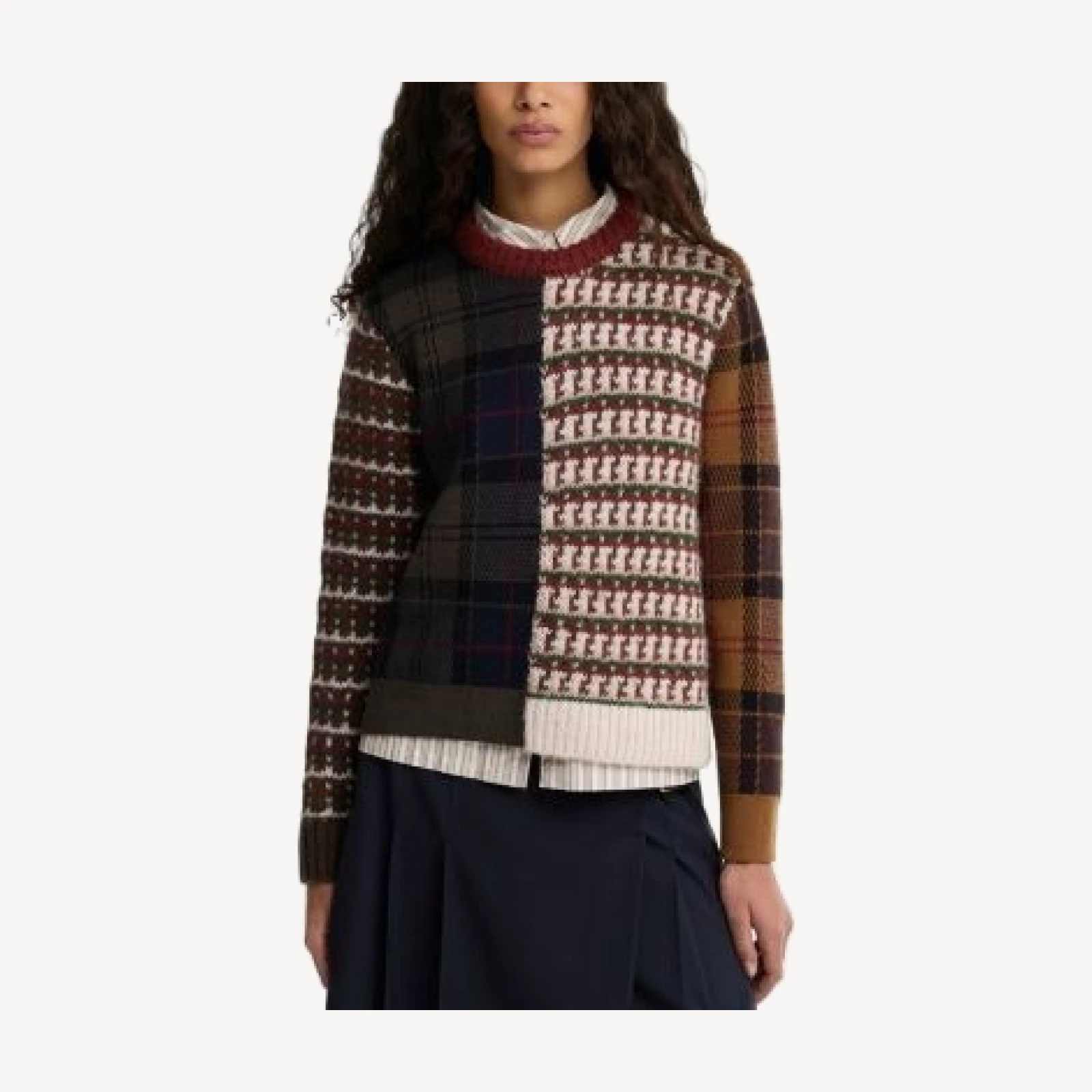 Barbour Ashford Patchwork Crewneck Sweater