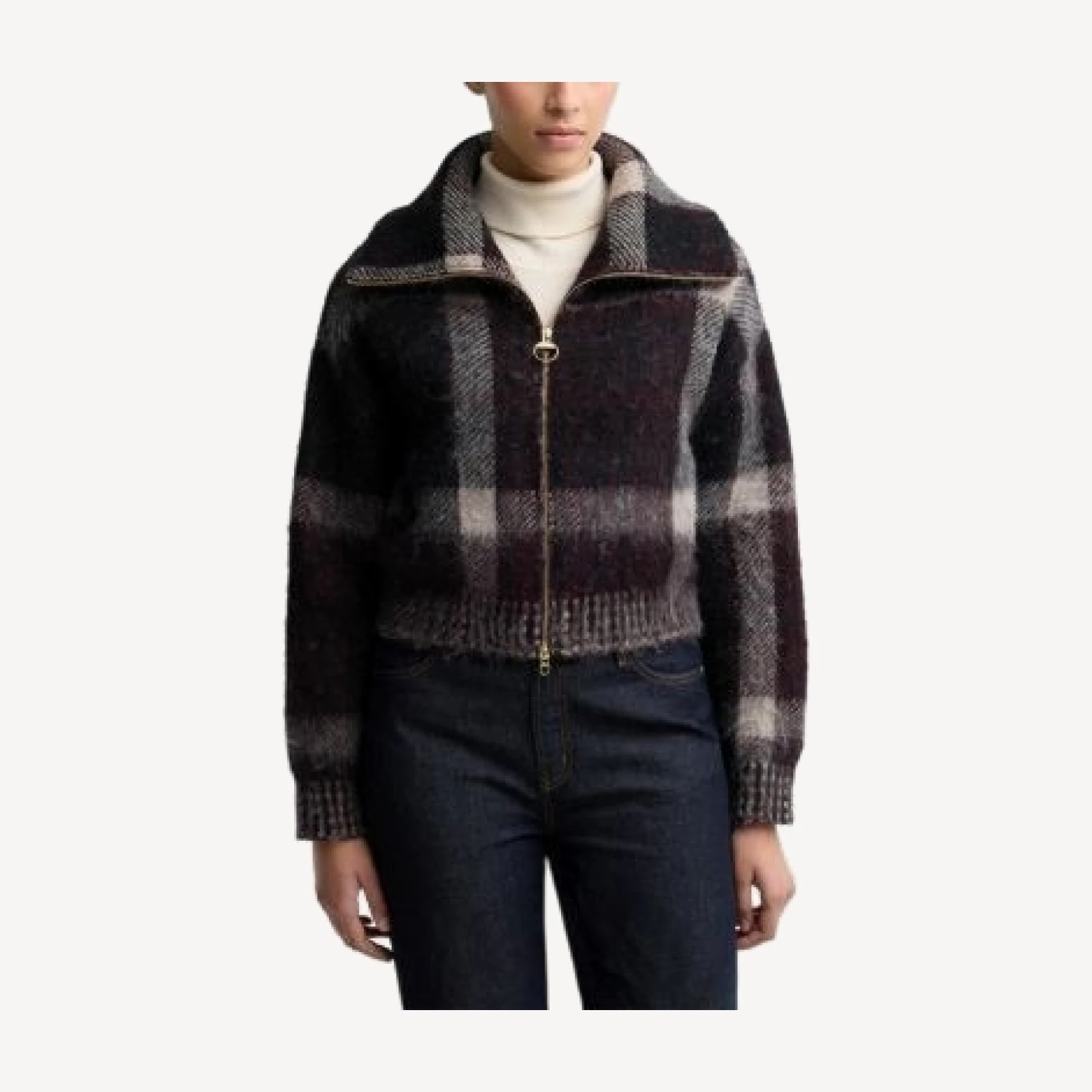 Barbour Carville Tartan Jacquard Bomber Jacket