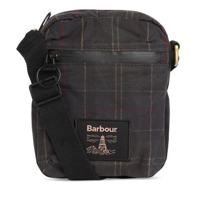 Barbour Field Tartan Wax Cotton Crossbody Bag