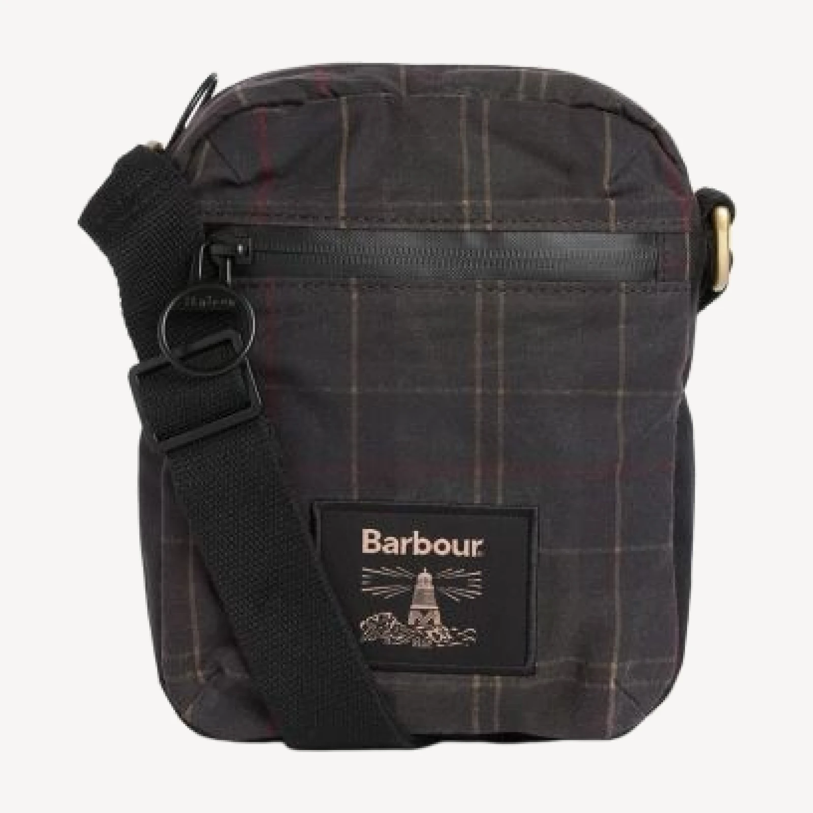 Barbour Field Tartan Wax Cotton Crossbody Bag