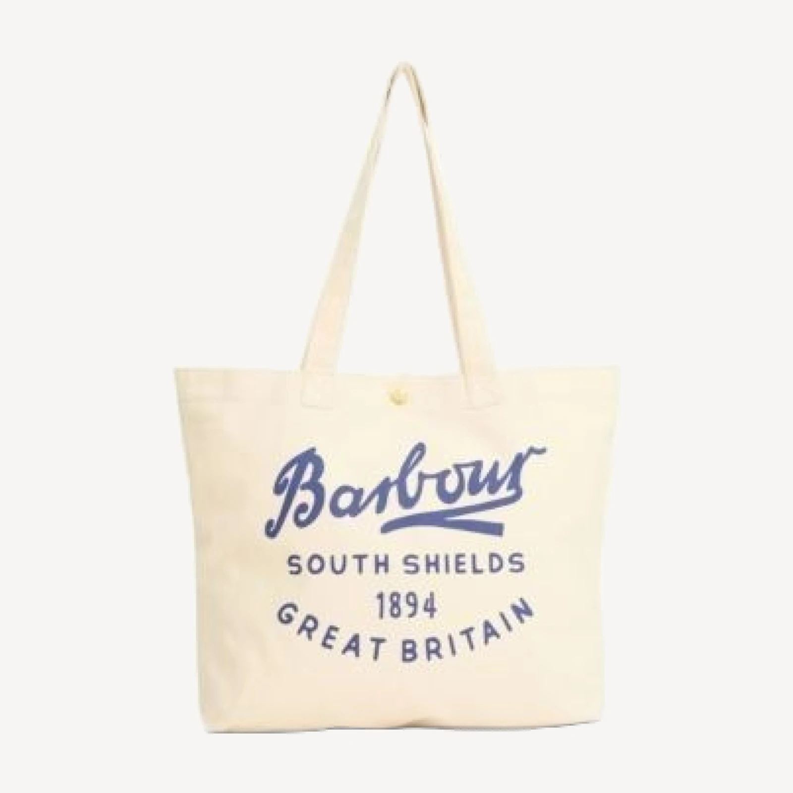 Barbour Script Cotton Canvas Tote