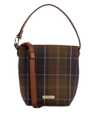 Barbour Cedar Mini Tartan Bucket Bag