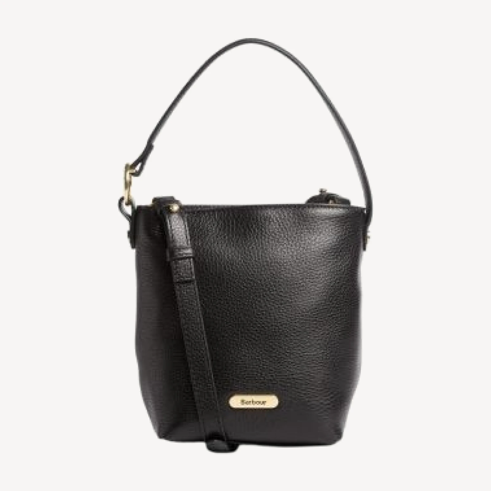 Barbour Cedar Mini Leather Bucket Bag