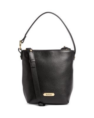 Barbour Cedar Mini Leather Bucket Bag