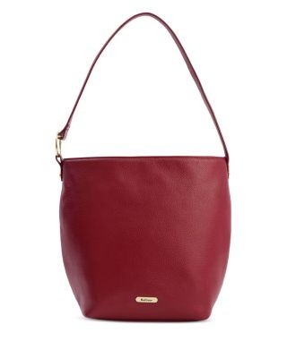 Barbour Cedar Large Leather Bucket Bag