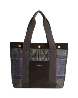 Barbour Healy Quilted Tartan Tote Bag