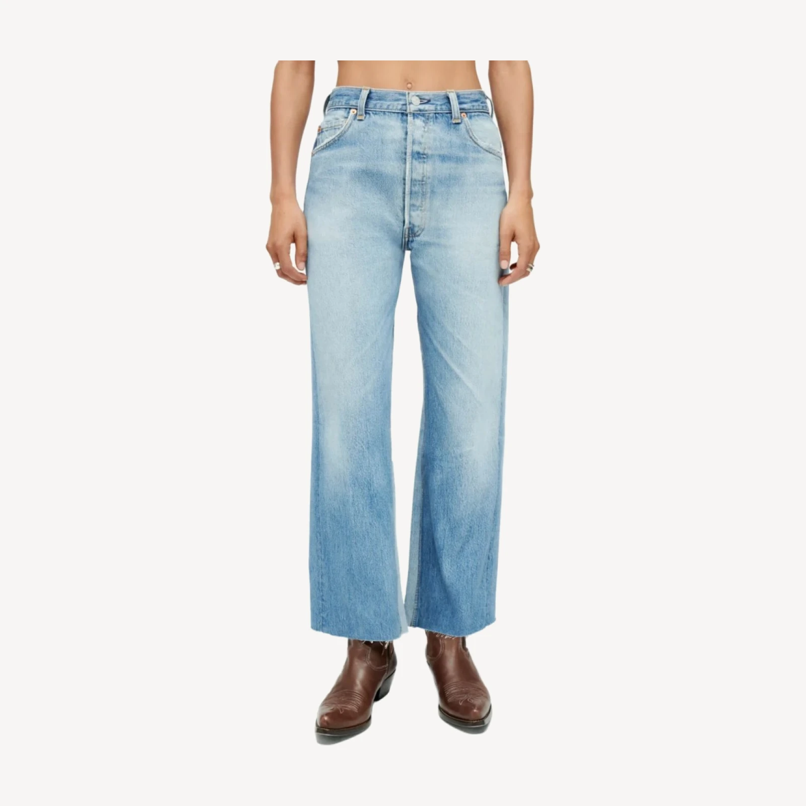 Levi's High Rise Wide Leg Crop - Indigo
