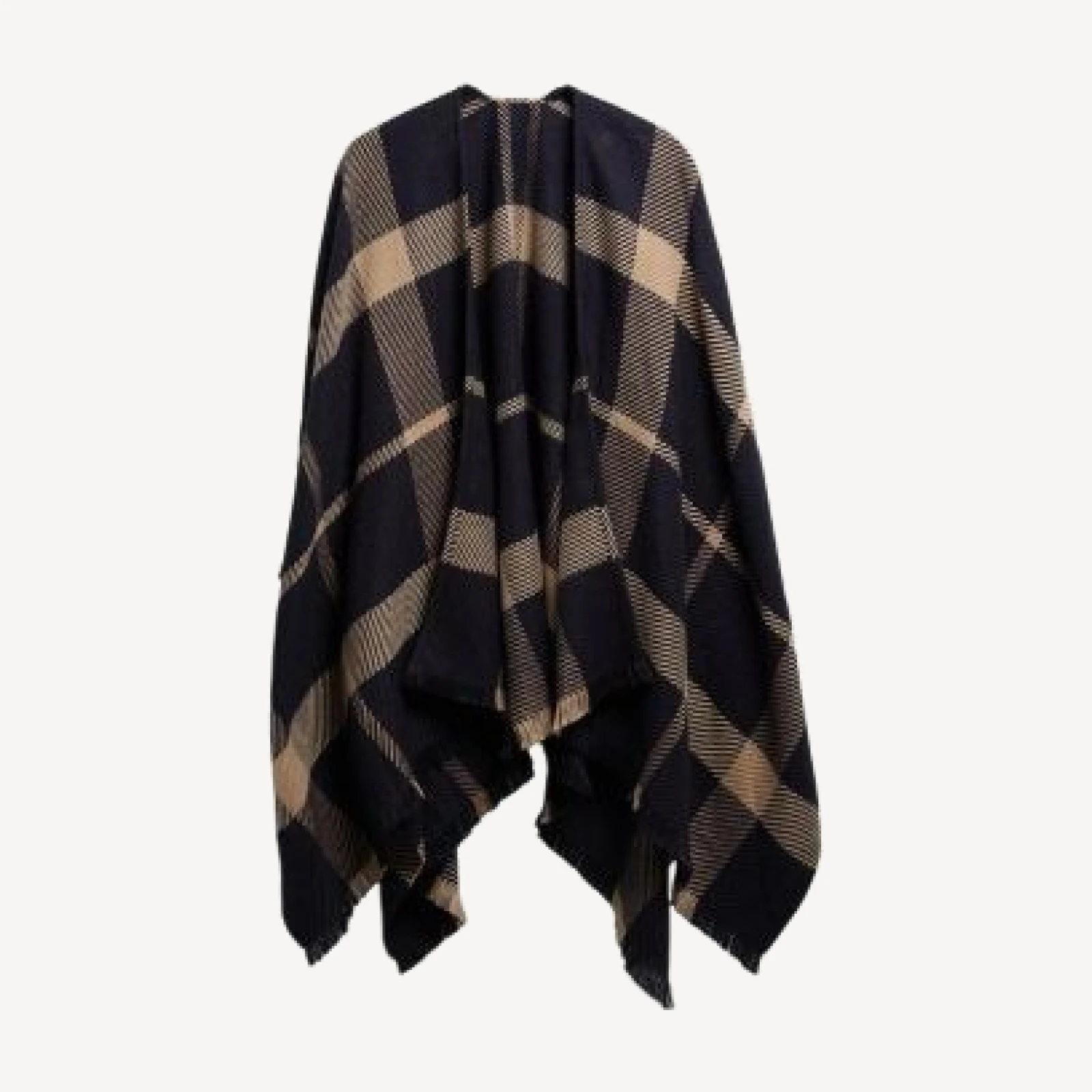 Barbour Isabelle Fringed Tartan Serape