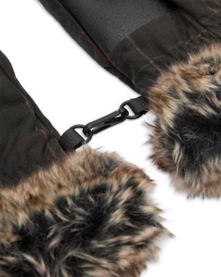 Barbour Tartan Waxed Cotton Mittens