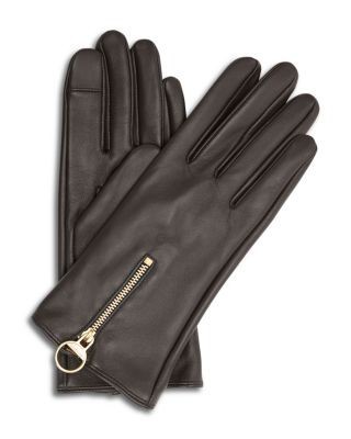 Barbour Arlene Zip Cuff Leather Tech Gloves