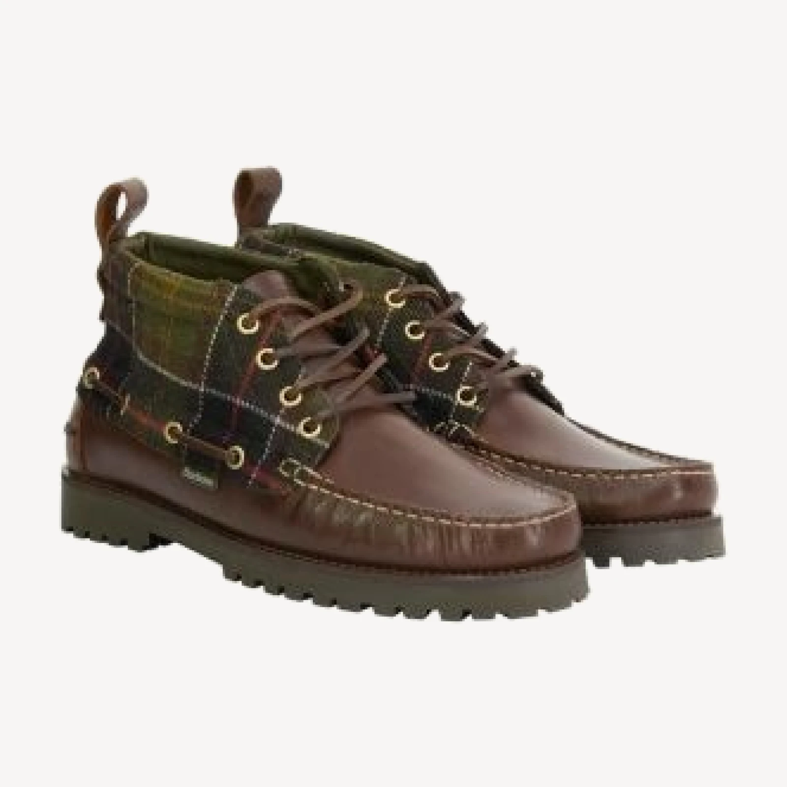 Barbour Men's Harle Tartan Mid Leather Chukka Boots