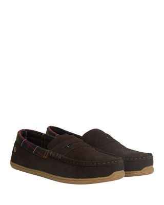 Barbour Men's Albert Suede Moc Toe Slippers