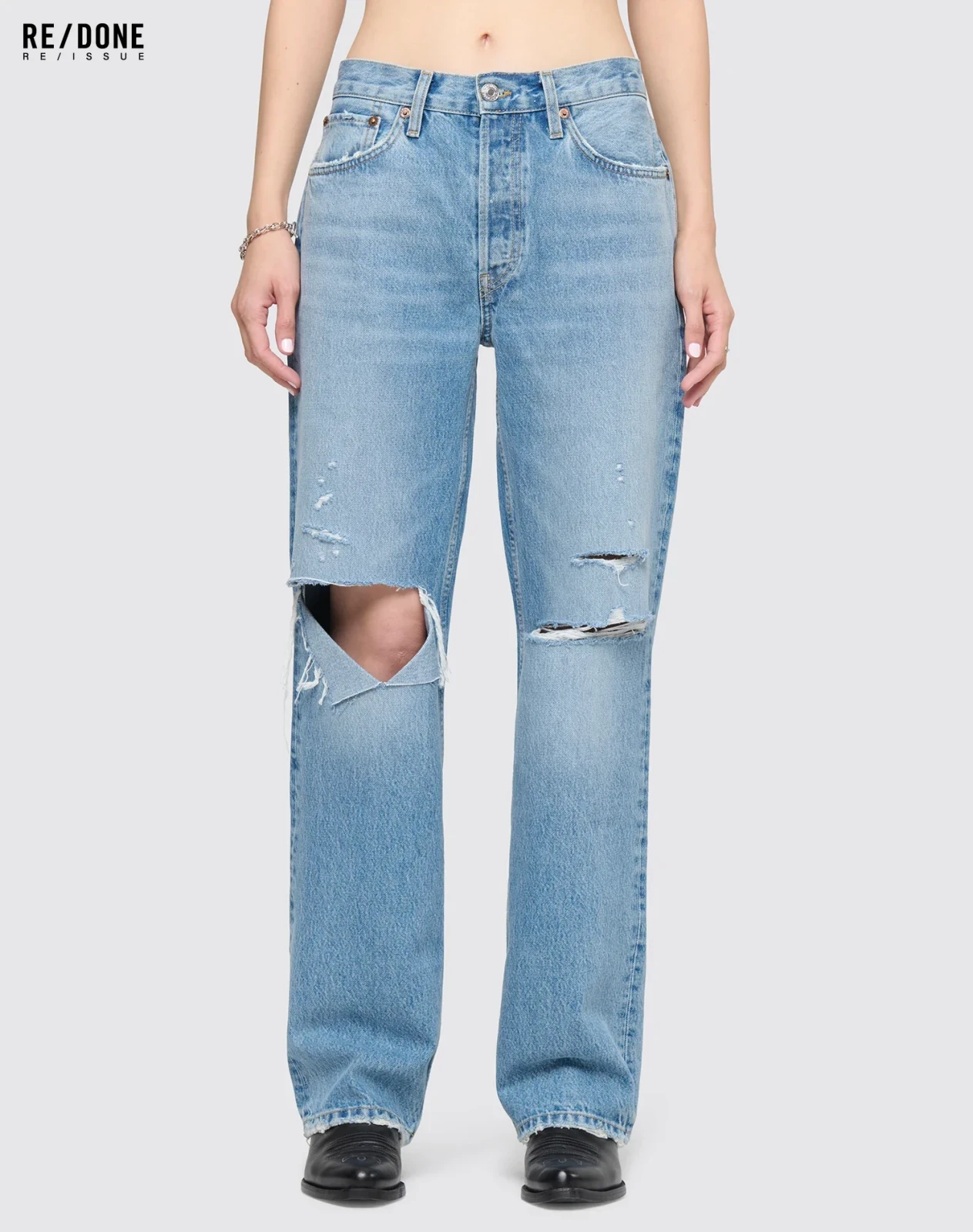 90s Comfy Jean - Sunfaded Destroy