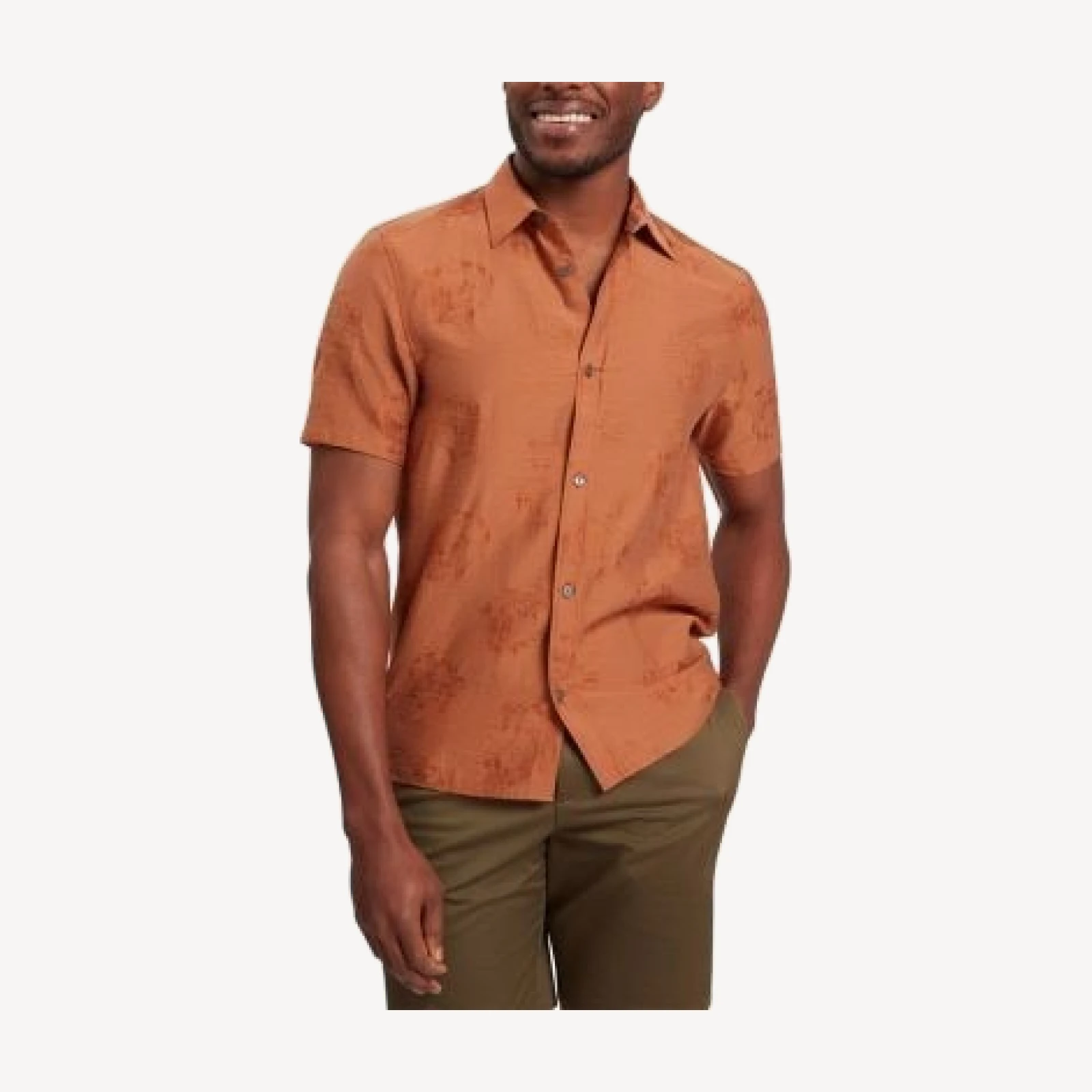 Ted Baker Fabiane Short Sleeve Regular Fit Floral Jacquard Shirt