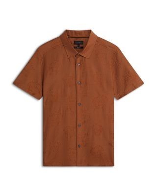 Ted Baker Fabiane Short Sleeve Regular Fit Floral Jacquard Shirt