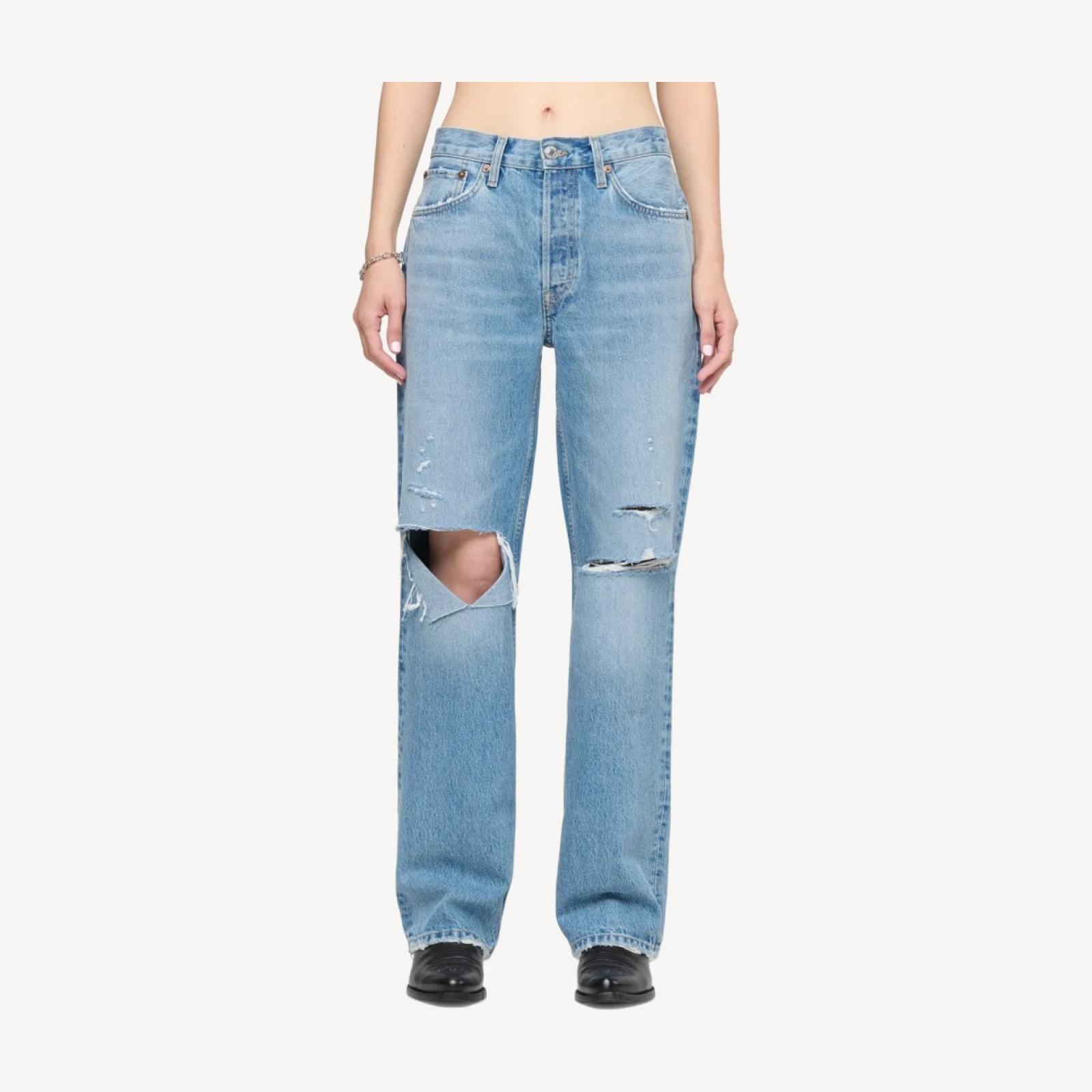 90s Comfy Jean - Sunfaded Destroy