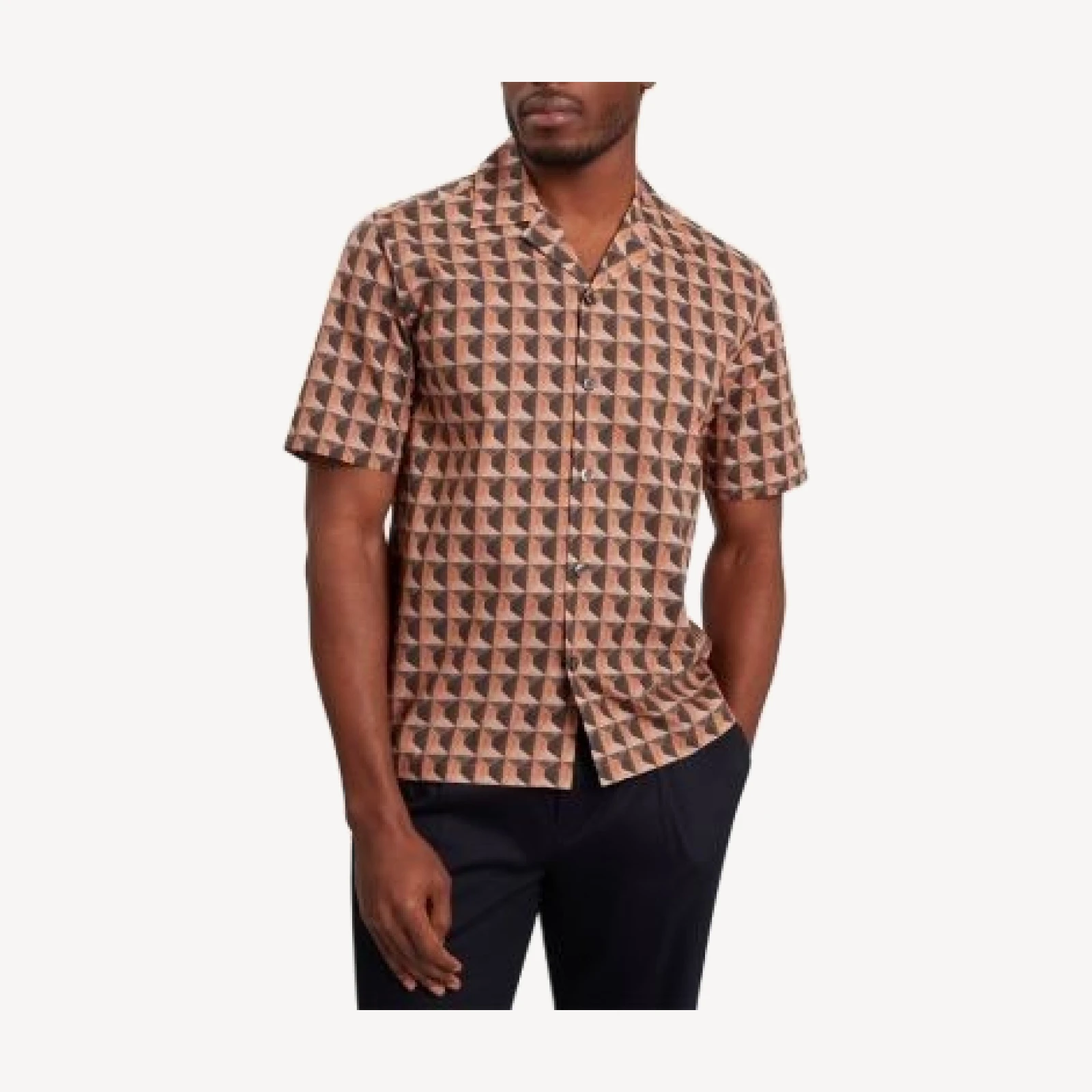 Ted Baker Nayelin Short Sleeve Relaxed Painted Geo Shirt