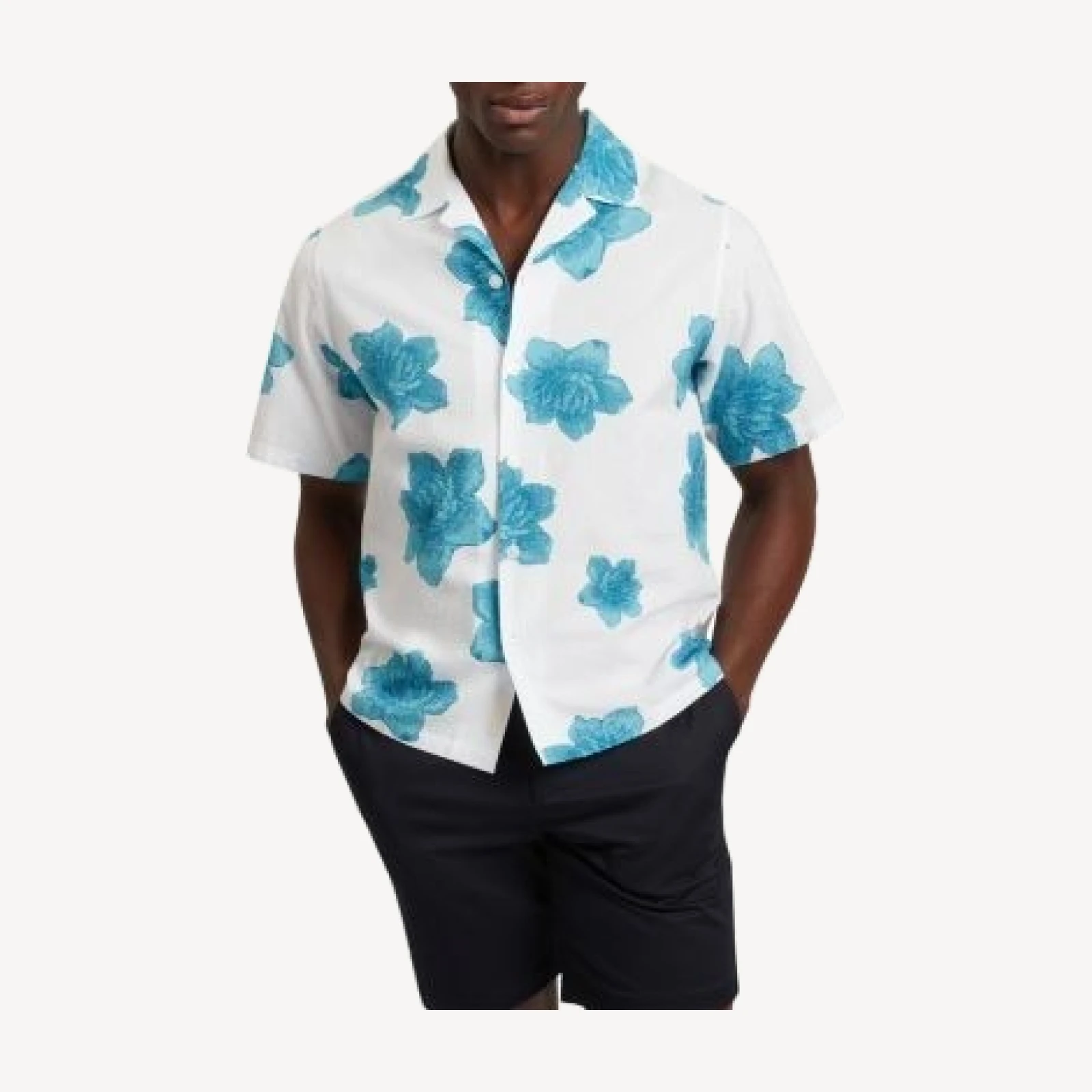 Ted Baker Atalai Short Sleeve Seersucker Floral Shirt