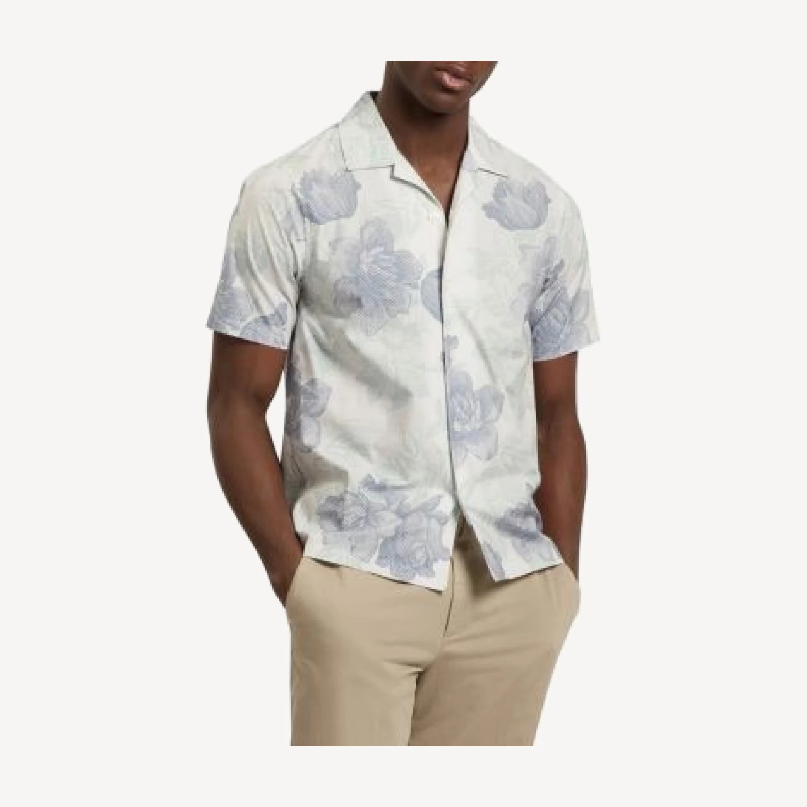 Ted Baker Cesiro Short Sleeve Botanical Floral Print Shirt
